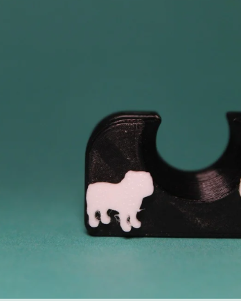 Bulldog Silhouette Tag